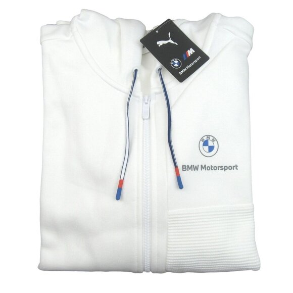 Puma Other - Puma BMW M Motorsport White Hoodie Full Zip Sweat Jacket Men's Size Large NEW